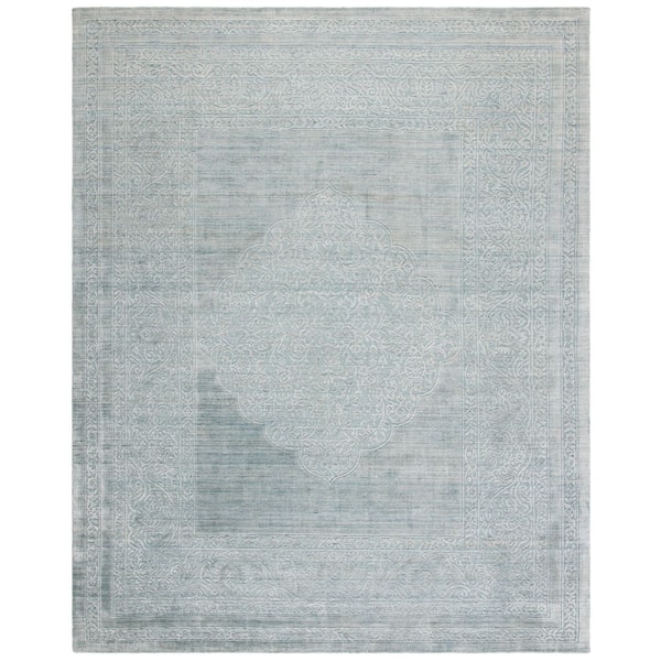 Mirage 8 ft. x 10 ft. Sea/Blue Oriental Area Rug