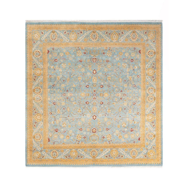 Solo Rugs Mogul One-of-a-Kind Traditional Light Blue 6 ft. 2 in. x 6 ft. 6 in. Oriental Area Rug