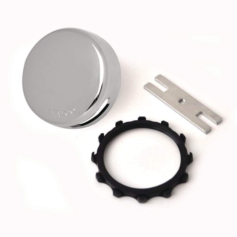 Polished Chrome Bathtub Overflow Plate Kit with Installation Hardware