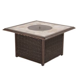 55,000 BTU 41 in. Outdoor Metal Propane Gas Fire Pit Table