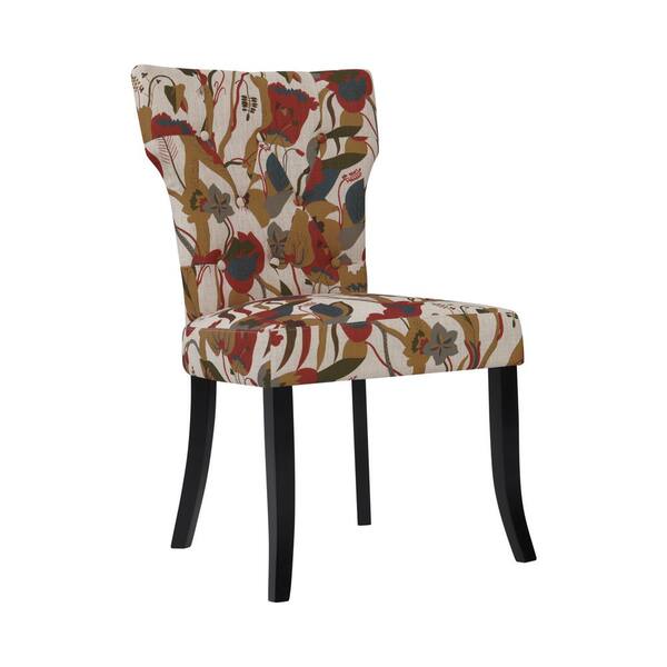 floral upholstered dining chair