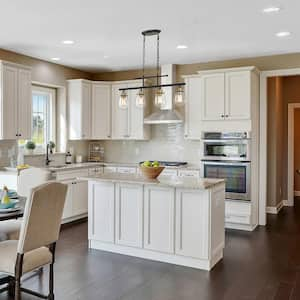 4-Light Black and Antique Gold Kitchen Island Chandelier