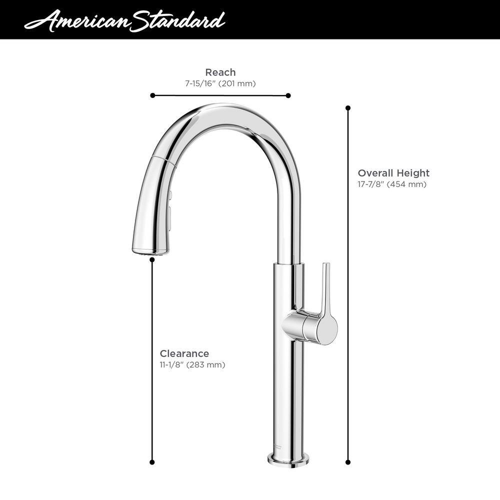 Polished Chrome Pull-Down Kitchen Faucet with Spray