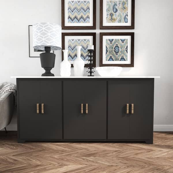 2 Roll Matte Black 17.5 in. x 118 in. Peel-and-Stick Wallpaper, Removable Self-Adhesive PVC Contact Paper for Countertop