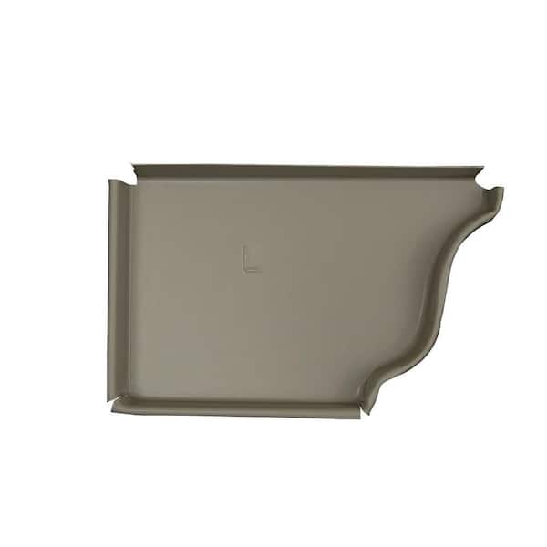 Amerimax Home Products Discontinued 5 in. Pearl Gray Aluminum K Style Left End Cap