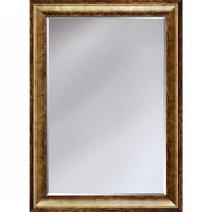 27 in. W x 37 in. H Rectangle Wood Athenian King Framed Gold Decorative Mirror