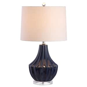 Tate 24.5 in. Navy Ceramic Table Lamp