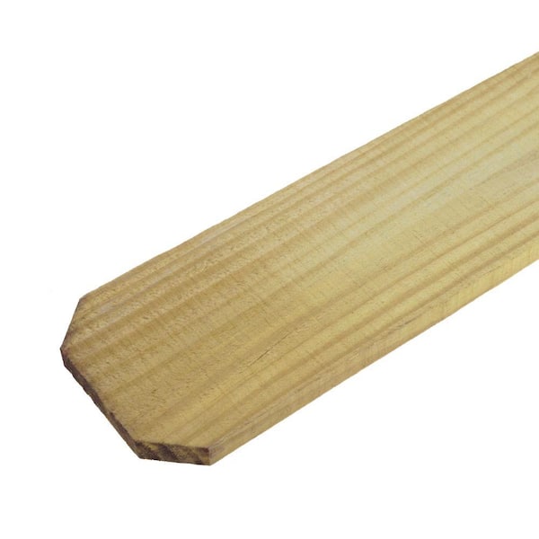 Outdoor Essentials 5 8 in. x 5 in. x 8 ft. Pressure Treated Pine Dog Ear Fence Picket 236264 The Home Depot