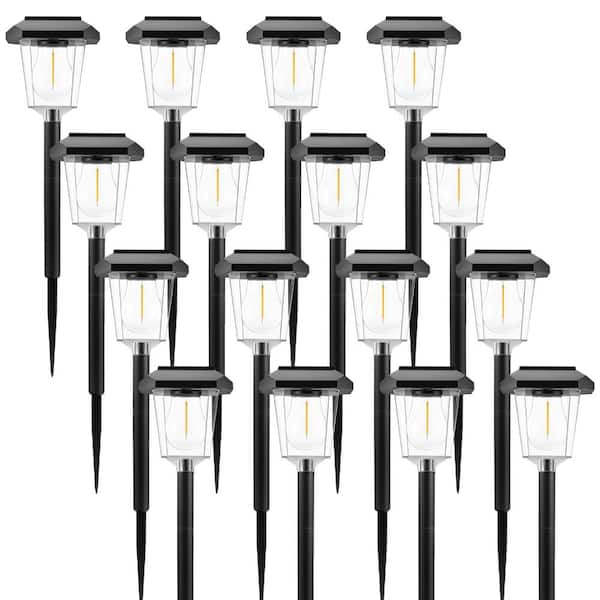 16 Pack Solar Pathway Lights Outdoor, Stake Landscape Lighting Garden Stake