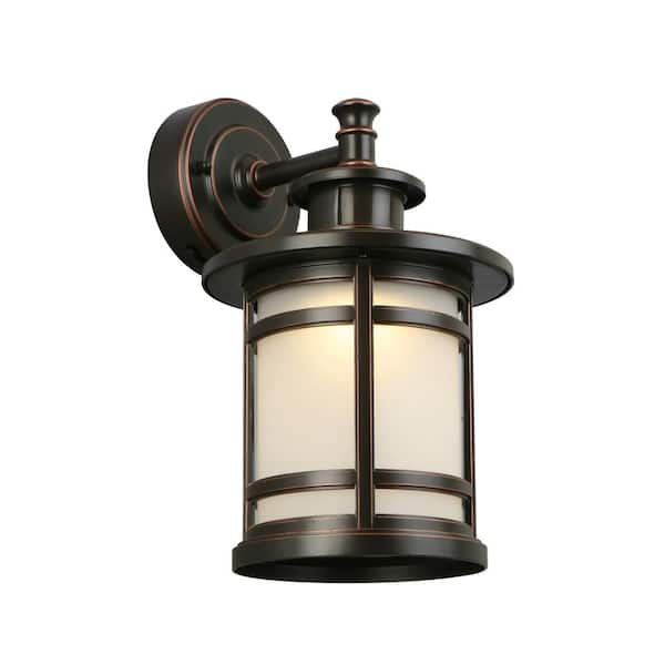 Home Decorators Collection Oil Rubbed Bronze Motion Sensor Outdoor Integrated Led Wall Lantern Sconce Jaq1691l 2 The Depot Home Decorators Collection Oil Rubbed, Imre 2 Light Outdoor Sconce With Motion Sensor