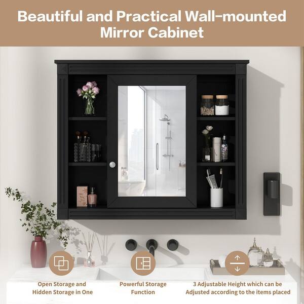 Siavonce 16.3 in. W x 35 in. D x 28.7 in. H Wall Mounted, Medicine