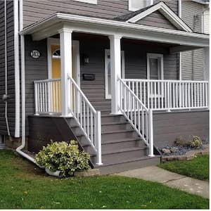 36 in. H x 2 in. W Gloss White Aluminum Mid Post for Railing Kit