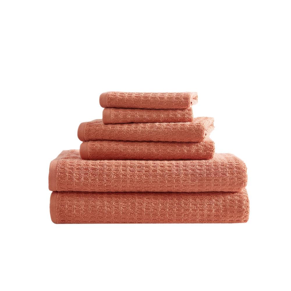 Tens Towels Orange 4 Piece XL Extra Large Bath Towels Set 30 x 60 inches  Premium Cotton Bathroom Towels Plush Quality 