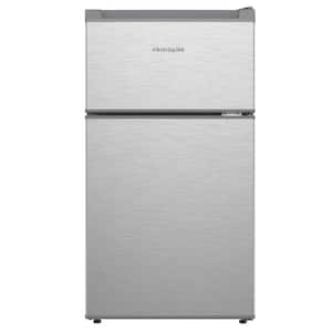 3.1 cu. ft. 2-Door Retro Mini Refrigerator in Stainless Steel
