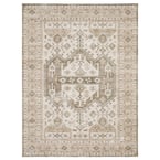 Harmony Global Brown 2 ft. x 7 ft. Polyester Indoor Machine Washable Runner Rug