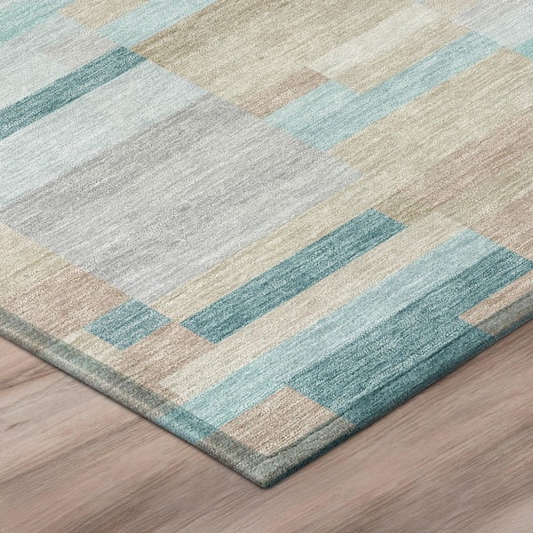 Chantille Machine Washable Indoor/Outdoor Abstract ACN3107 Linen 8 ft. x 10 ft. Area Rug