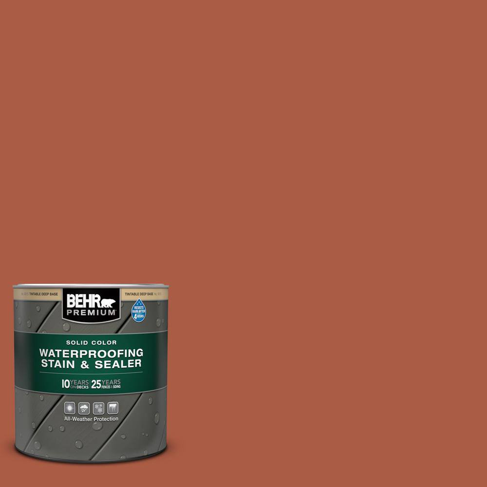 BEHR PREMIUM 1 qt. #M190-7 Colorful Leaves Solid Color Waterproofing ...