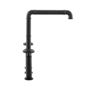 Avallon Pro 2-Handle Standard Kitchen Faucet with Side Sprayer in Matte Black