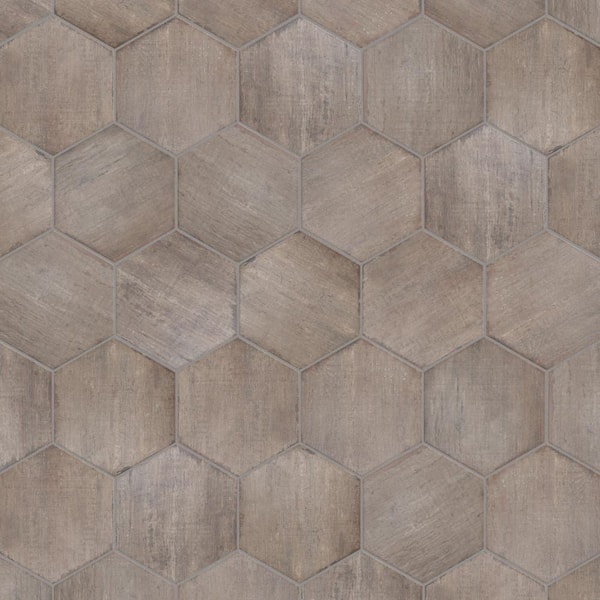 Merola Tile Retro Mini Hex Terra 7 in. x 8 in. Porcelain Floor and Wall Tile (11.16 sq. ft./Case)