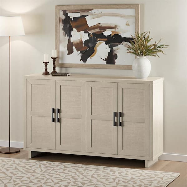 Twin Star Home Fairfax Oak MDF 59.5 in. Coastal Sideboard with