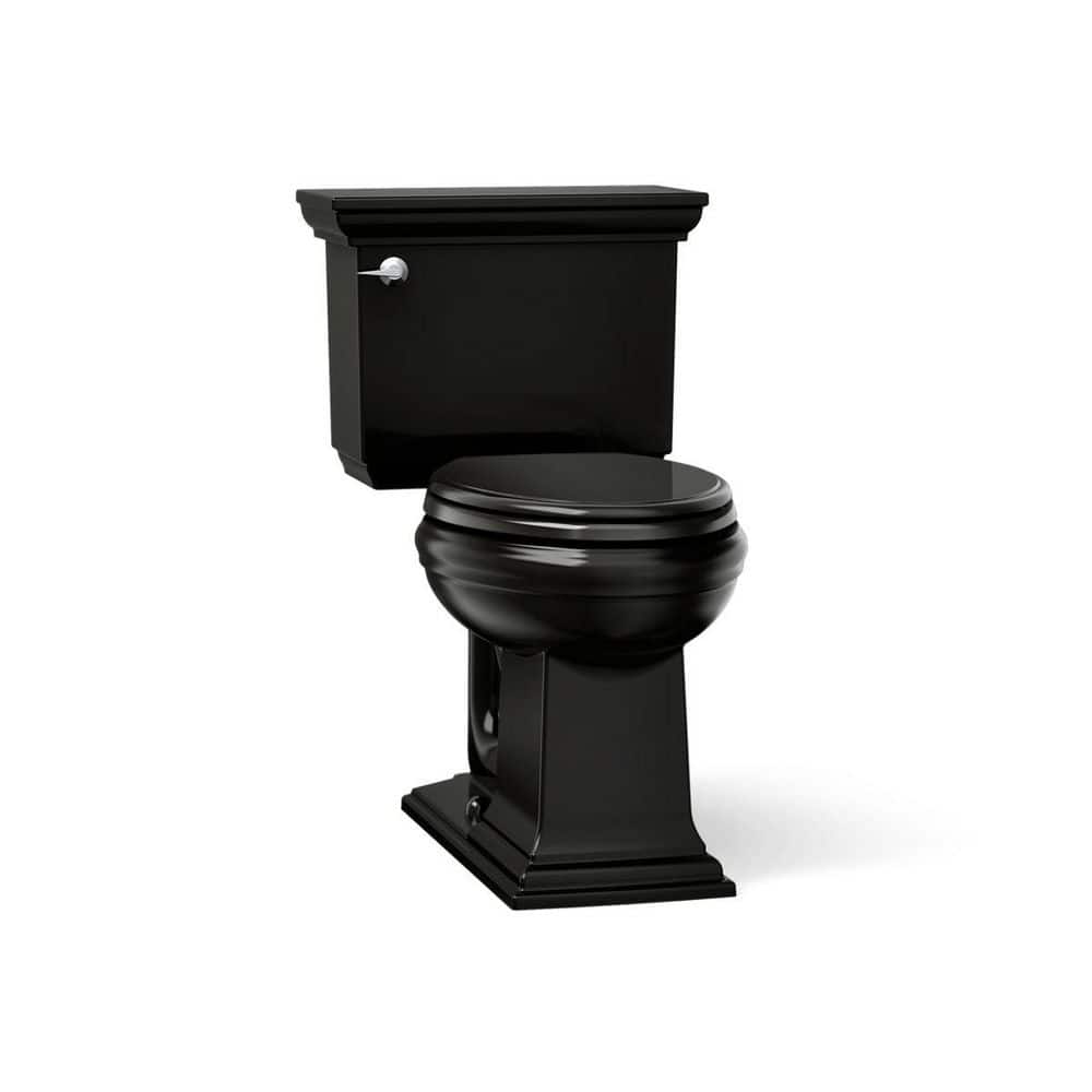 Memoirs 12 in. Rough In 2-Piece 1.28 GPF Single Flush Elongated Toilet in Black Black Seat Not Included price history on PriceWatchPro