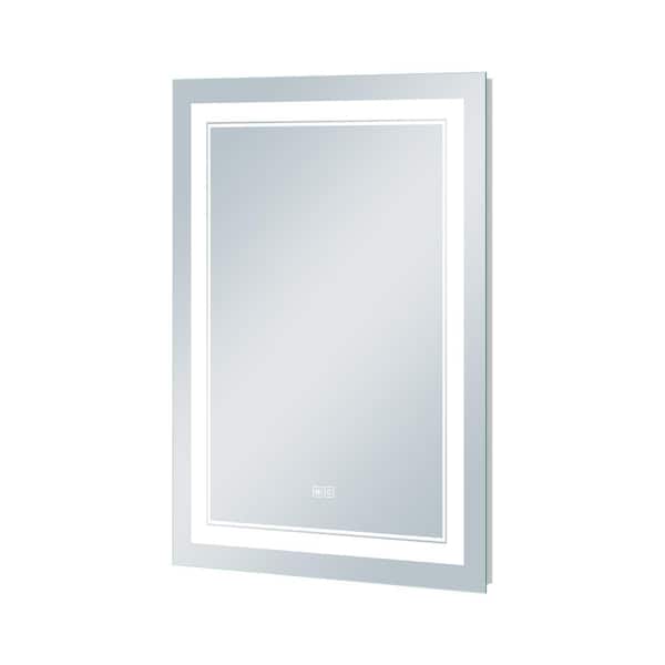 Dovelina 32 in. x 24 in. Modern Rectangle Frameless LED Lighted Bathroom Mirror Vanity Mirror