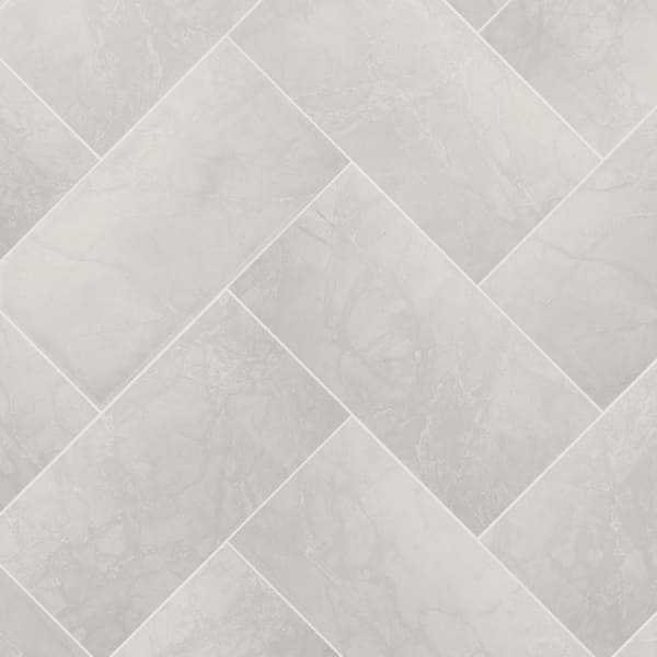 Florida Tile Home Collection Michelangelo Light Grey 12 in. x 24 in. Rectified Porcelain Floor and Wall Tile (13.3 sq. ft./Case)