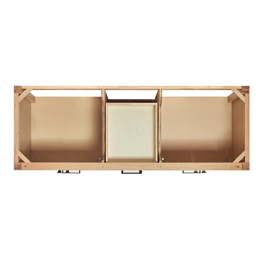 Cambridge 61'' Oak Double Freestanding Vanity with Quartz Top