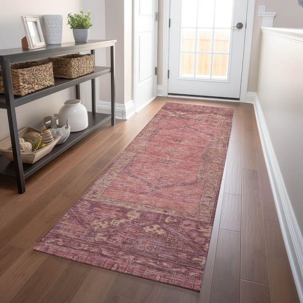 Chantille Machine Washable Indoor/Outdoor Abstract ACN1727 Blush 2 ft. 3 in. x 7 ft. 6 in. Runner Rug