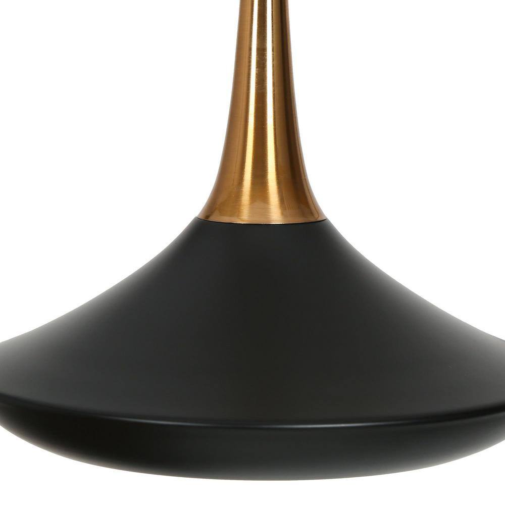 Matte Black and Gold 3-Light Linear Island Pendant