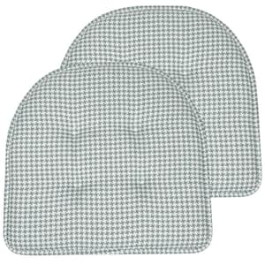 PistachioHoundstooth Stitch Memory Foam U-Shaped 16 in. x 16 in. Non-Slip Indoor/Outdoor Chair Seat Cushion (4-Pack)