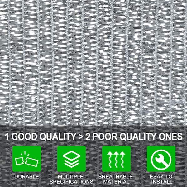 Shatex 6.5 ft. x 10 ft. Reflective Aluminet Sun Shade Cloth