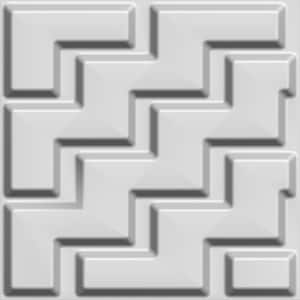 Falkirk Fifer 20 in. x 20 in. Paintable Off White Chevron Zigzag Fiber Decorative Wall Paneling (10-Pack)