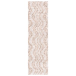 Norway Beige/Ivory 2 ft. x 8 ft. Abstract Striped Runner Rug
