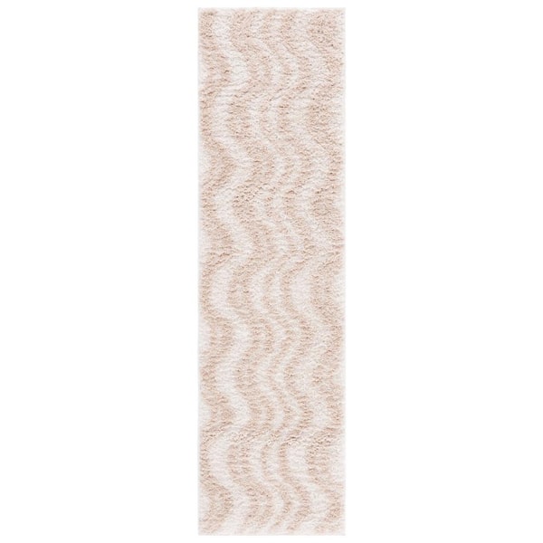 SAFAVIEH Norway Beige/Ivory 2 ft. x 8 ft. Abstract Striped Runner Rug