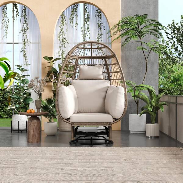 matrix decor Outdoor Swivel Chair RatTan Egg Patio Chair