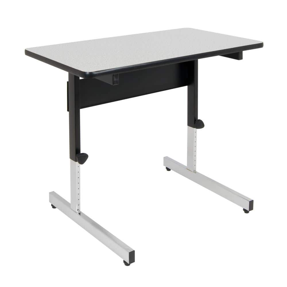 Studio Designs Adapta 36 in. W Rectangular Black/Grey Laptop Desk with ...