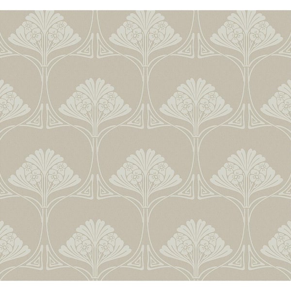 40.5 sq. ft. Ashwood Deco Floral Vinyl Peel and Stick Wallpaper Roll