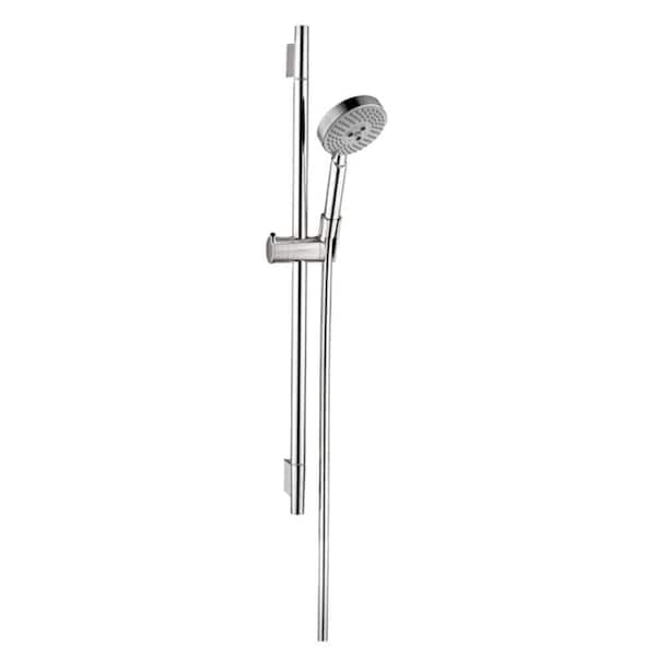 Hansgrohe Unica S 3-Spray Wall Bar Set in Brushed Nickel