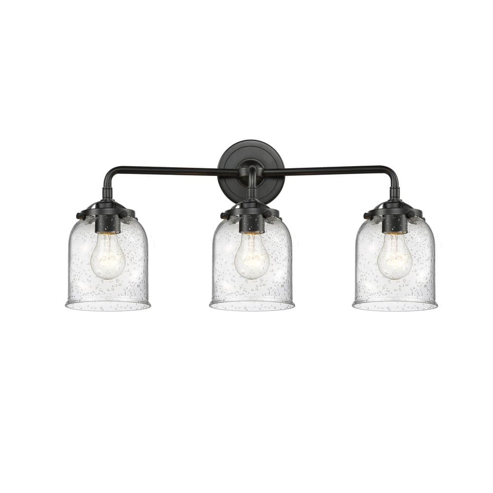 Bell 23 in. 3-Light Oil Rubbed Bronze Vanity Light with Glass Shade price history on PriceWatchPro