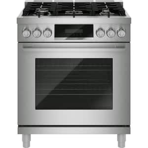 800 Series 30 in. 4.9 cu. ft. Industrial Pro Style Gas Range with 5-Burners in Stainless Steel