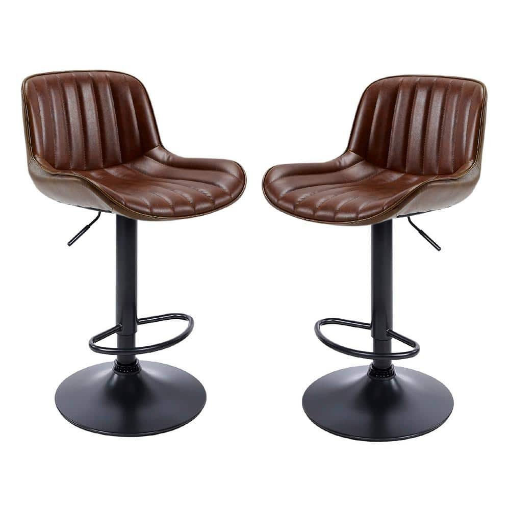 cognac swivel bar stools