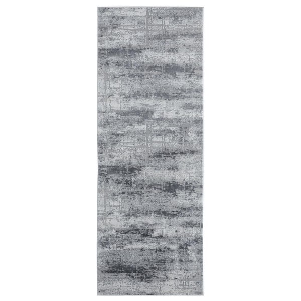 Cascades Mazama Grey 2 ft. 7 in. x 7 ft. 2 in. Runner Rug