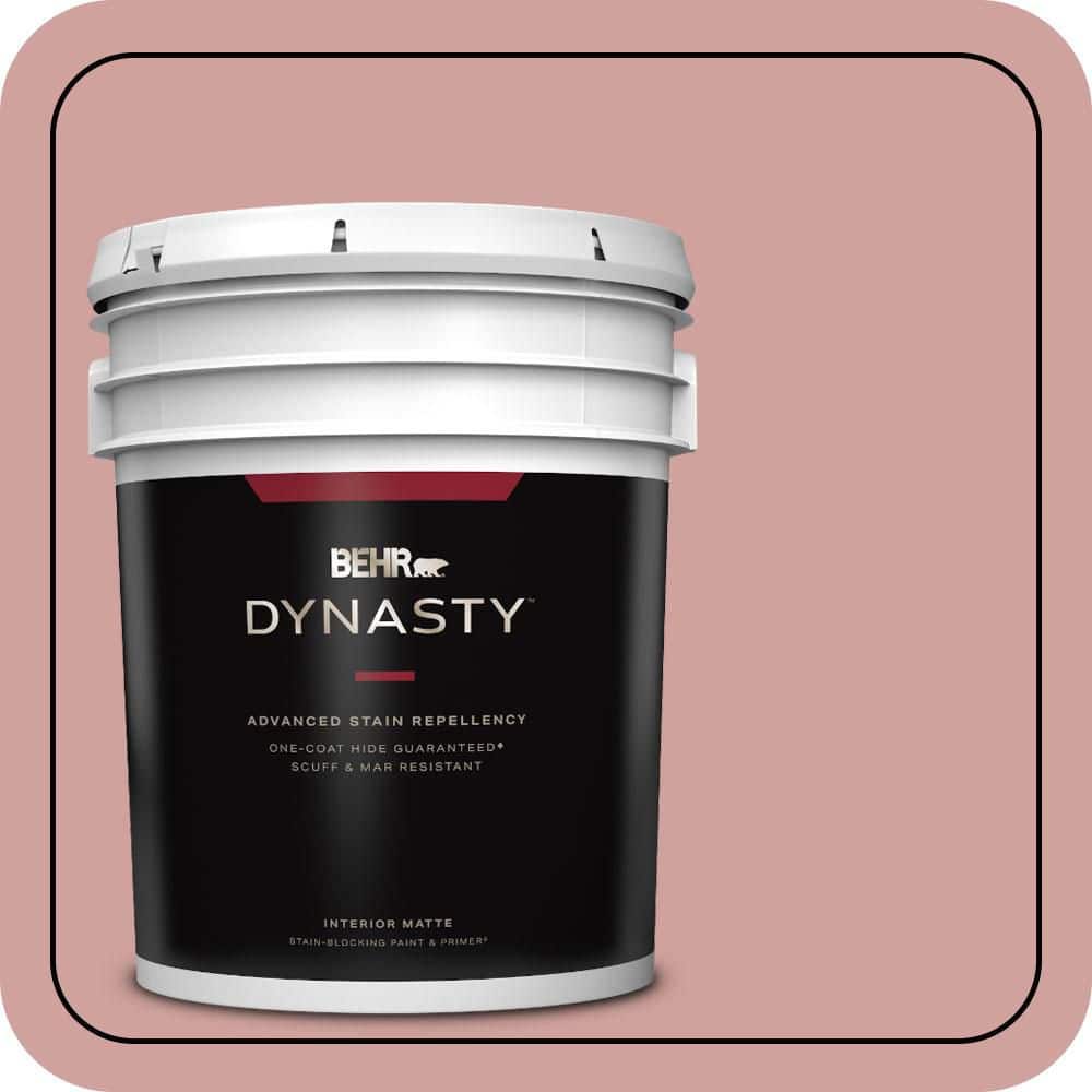 5 gal. #S150-3 Rose Pottery One-Coat Hide Matte Interior Stain-Blocking Paint & Primer price history on PriceWatchPro