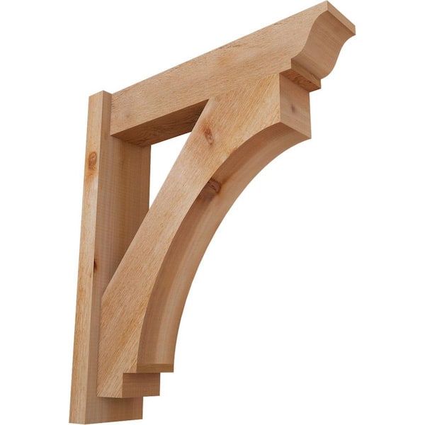 Ekena Millwork 6 in. x 28 in. x 24 in. Western Red Cedar Imperial Traditional Rough Sawn Outlooker