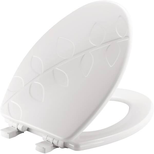 Mayfair STA-TITE Slow Close Lift-Off Sculptured Elongated Closed Front Toilet Seat in White