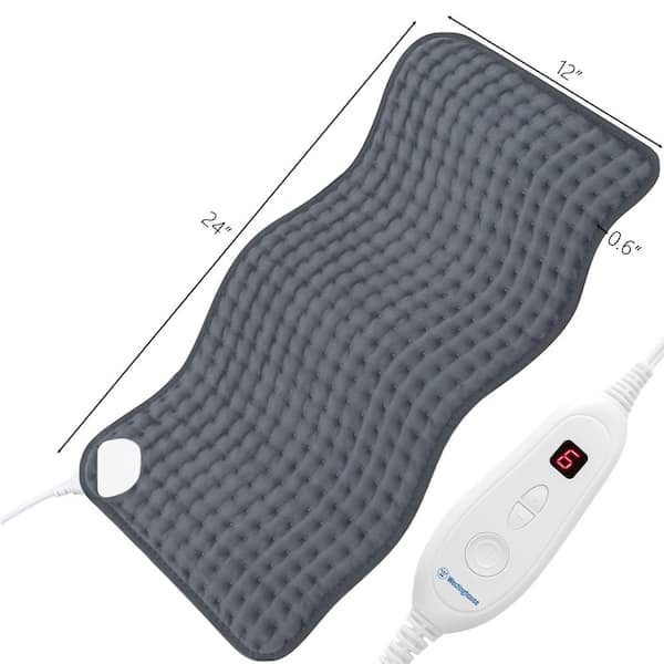 ELECTRIC RECHARGEABLE HOT WATER BOTTLE GREY BED HAND WARMER MASSAGING HEAT  PAD