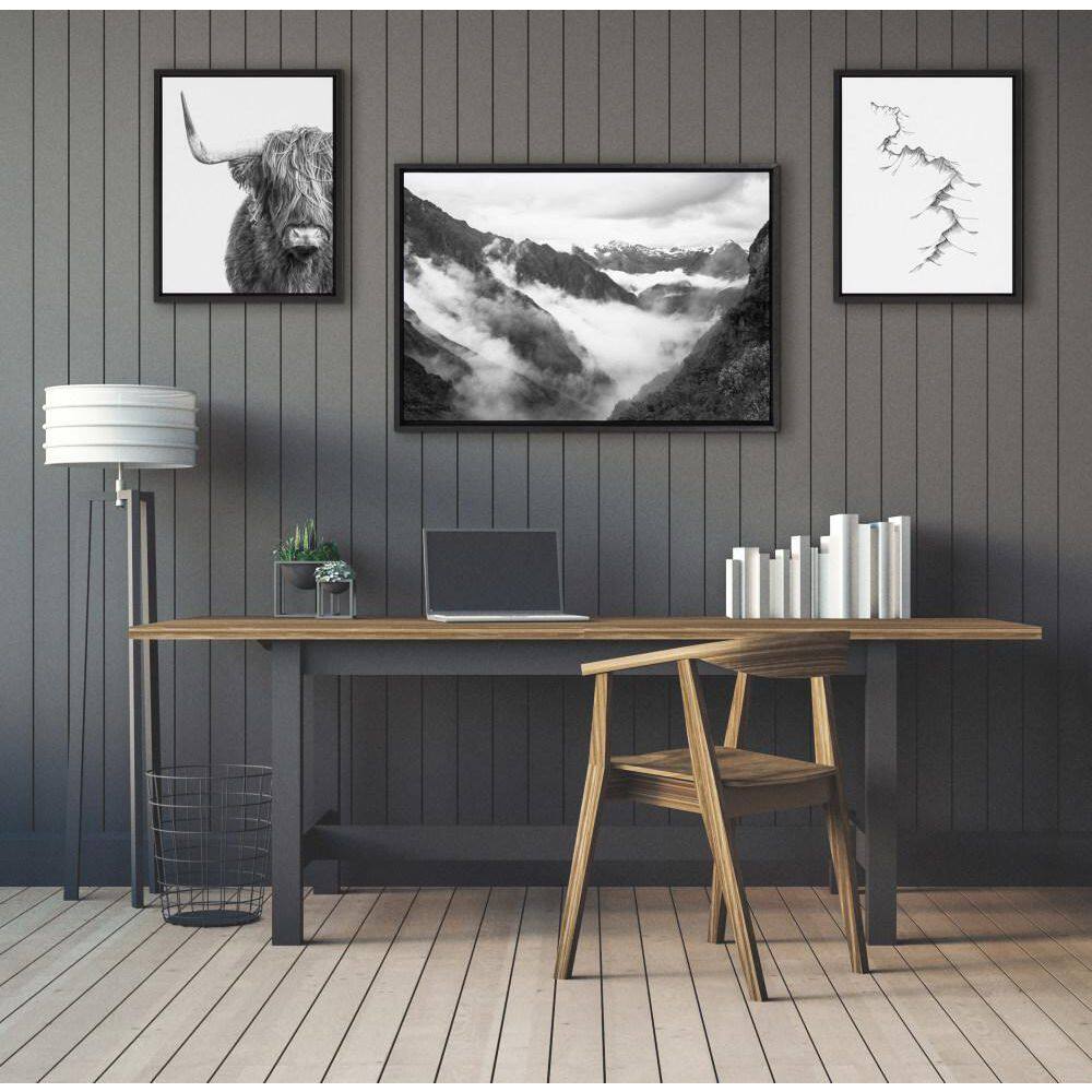 Black and White Nature and Animal Framed Canvas Art Set