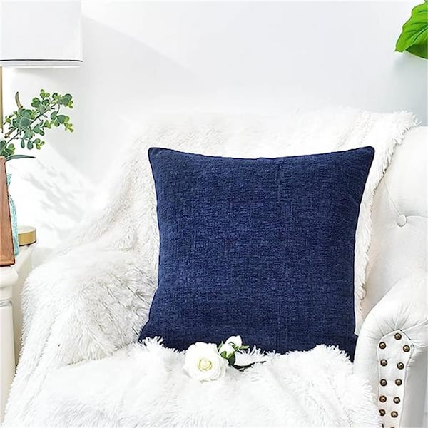 One Navy Pillow Cover Decorative Pillows 18 X 18 Inch Navy Blue Throw Pillow  Cover Decorative Pillow Cushion Cover Navy Blue Pillows 