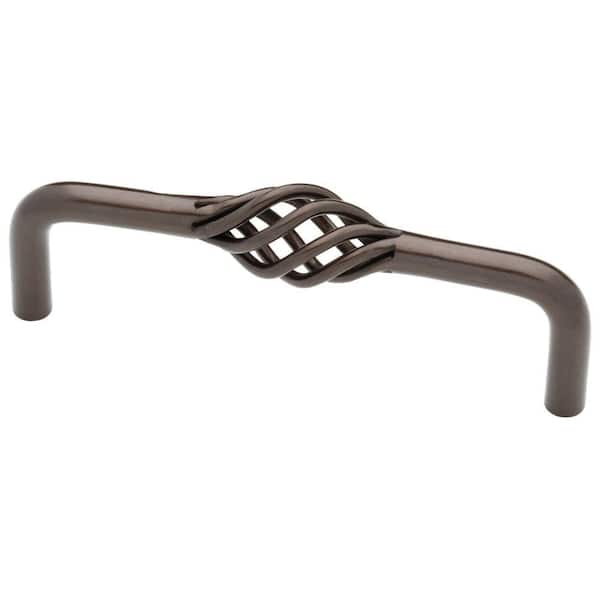 Liberty Forged Iron 4 in. (102mm) Rubbed Bronze Wire Birdcage Cabinet Center-to-Center Pull